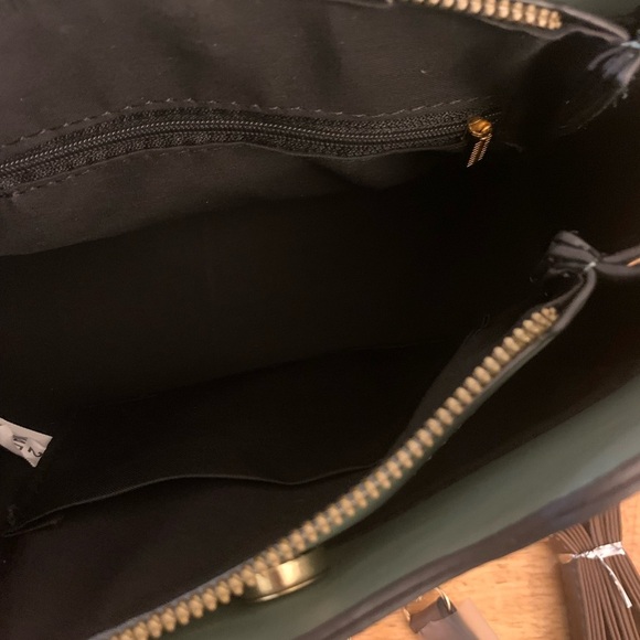 Vesasan Gaohn Green and Brown Shoulder/ Crossbody Bag with Faux Leather NWOT - Picture 13 of 13